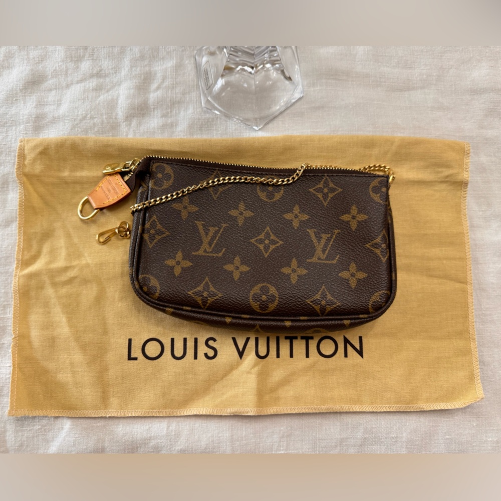 Louis Vuitton Monogram Mini Pochette Bucket Bag Accessory